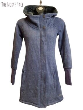 The North Face vintage Women's Cotton Pseudio hooded winter trench coat rare xs